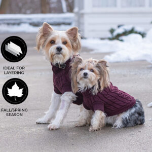Shedrow k9 brentwood cable knit dog sweater