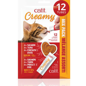 Catit creamy lickable cat treat - assorted multipack
